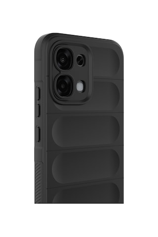 Maks Technology Oppo A6 Pro Uyumlu Kılıf Esnek Tpu Oyuklu Arka Yüzey Tasarımlı Mkst Etnik Silikon Kapak - Siyah