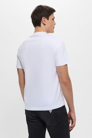 Guess Erkek Beyaz T-shirt Yüksek Kalite Pamuk Beyaz