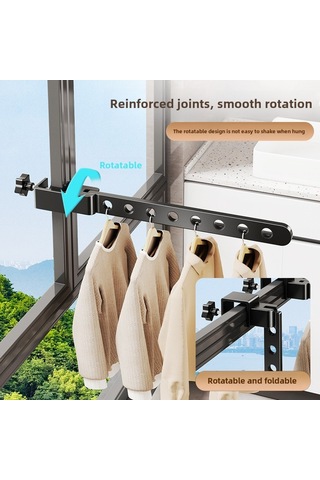 Siyah Katlanır Model İki Adet Çamaşır Kurutma Rafı, Yükseltilmiş 8 Delikli Sağlam Siyah