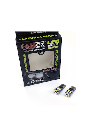 Femex  Platinum T10 3030 Chip 12Ledli 650 Lumen Beyaz Led Ampul Ak