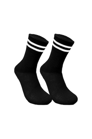 Skadi Mons Tennis 2 Pack Unisex Siyah Çorap 1605030423-001 Siyah