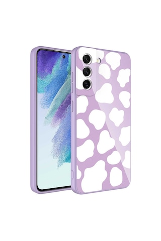 Zore Samsung Galaxy S21 Fe Uyumlu Kamera Korumalı Desenli Sert Silikon Omsy Epoksi Kılıf-no6