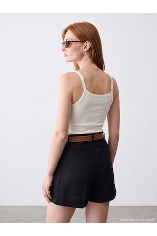 Dilvin 32774 Halter Yaka Top-ekru