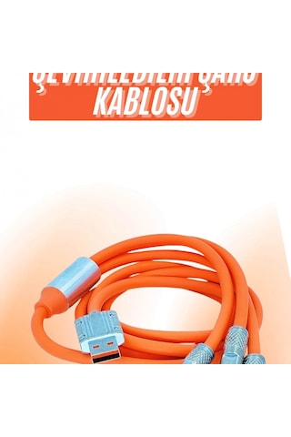 Çoklu Şarj Kablosu Usb Type-c İos 120w Hızlı Şarj Kablosu 45993788