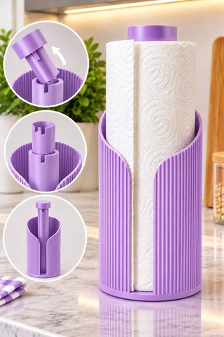 Modern Rulo Peçetelik 3d Tasarım Ürünü Yemek Masası Peçetelik Mor Mor Modern Rulo Peçetelik 3d Tasarım Ürünü Yemek Masası Peçetelik Mor Mor