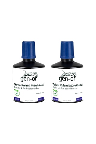Gen-of Beyaz Tahta Kalemi Mürekkebi 100 Cc Mavi 2 Adet