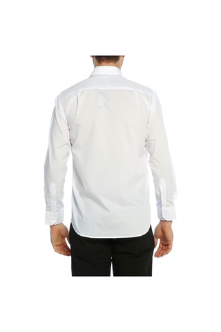 Beyaz Klasik Kesim Uzun Kol Düz Renk Erkek Gömlek // 150-1 Beyaz Beyaz