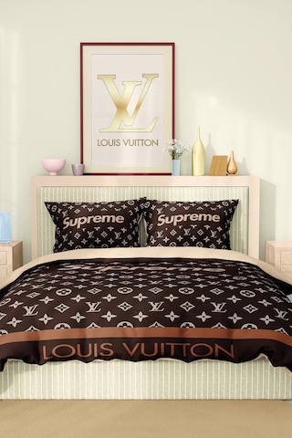 Marka Nevresim Takımı Çift Kişilik Pamuklu Saten Kumaş 6 Parça 3d Dijital Baskı Duvet Cover Set Model No:73 Renkli