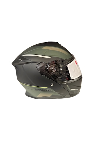 Shiro Discover Royal Sv Çene Açılır Kask Mat Yeşil - Siyah
