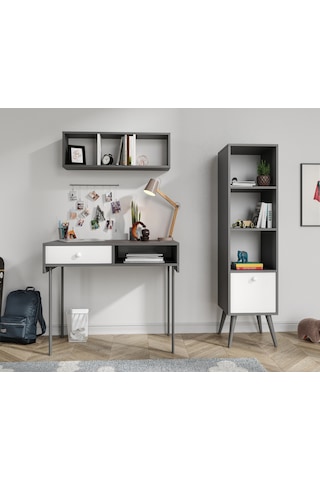 Major Antrasit-beyaz Çalışma Masası Seti Antrasit - Beyaz