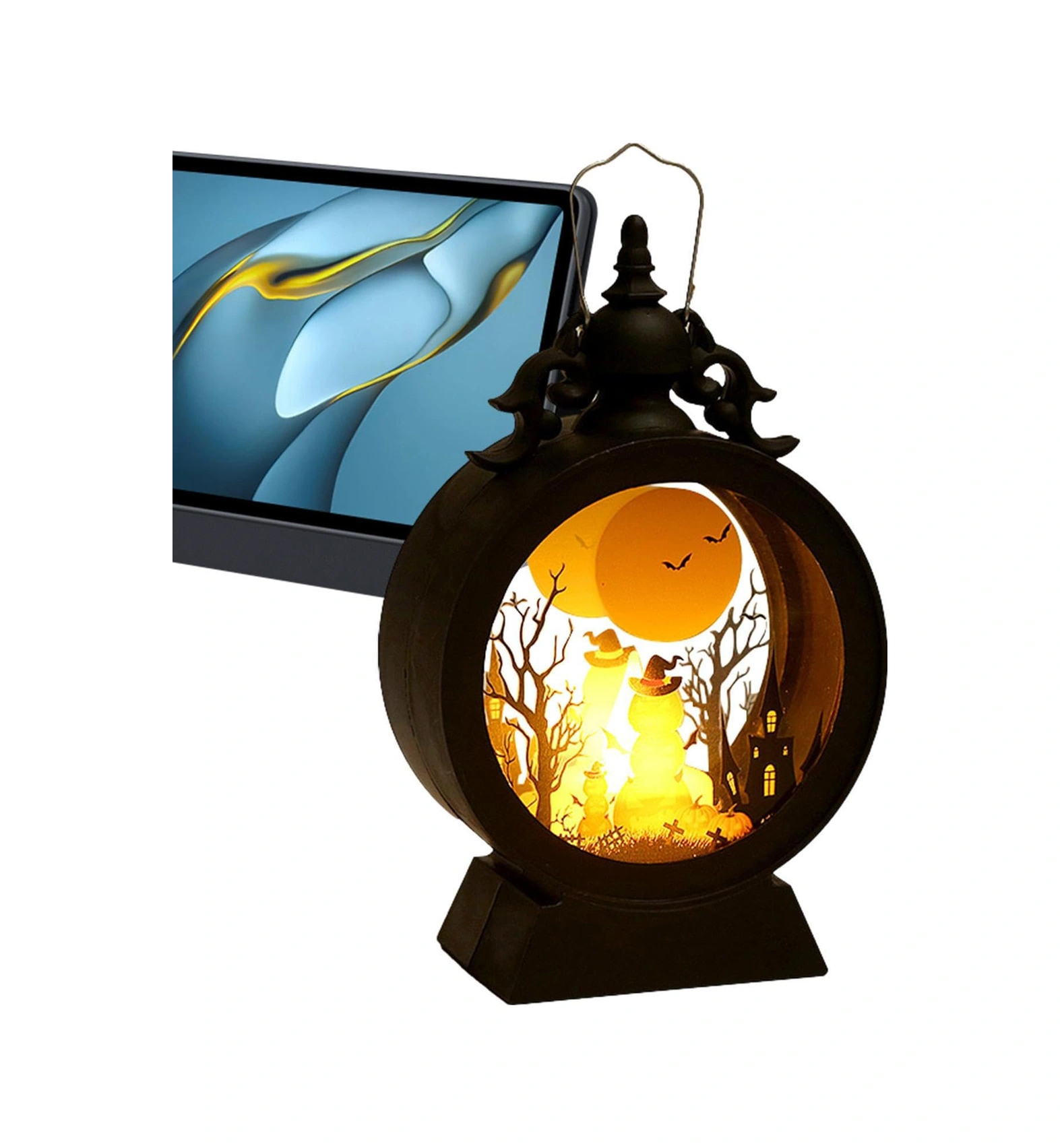 Fener Dekoru, Vintage Led Dekoratif Cadılar Bayramı Jack-o-lantern - Taşınabilir Balkabağı Lambası Kafatası Cadı Lambası, Cadılar Bayramı İçin Pille Çalışır 2 Yux Diğer