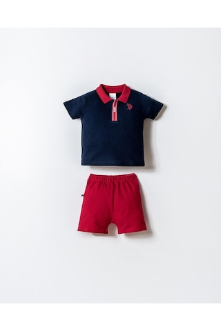 U.S. Polo Assn. Erkek Bebek 2 Li Şort T-şhirt Takım Lacivert-2339 Lacivert