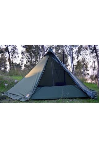 Bushlove Mega Xl Hot Tent Teepee Soba Çıkışlı Çadır V2 Haki