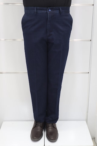 Toricelli Dmctekstil Erkek Trc-312-001 Lacivert Rahat Kalıp Yandan Cep Boru Paça Battal Kışlık Keten Pantolon