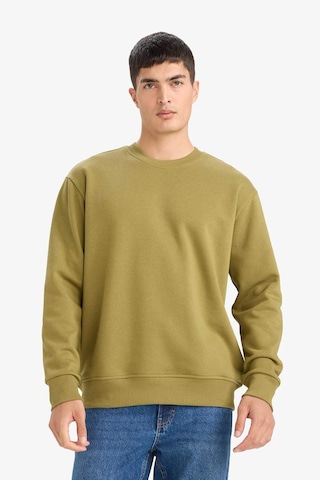 Defacto Relax Fit Bisiklet Yaka Kalın İçi Yumuşak Tüylü Basic Düz Sweatshirt T5139az25aukh256 Haki-kh256
