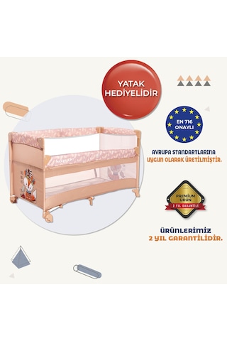 Lorelli Up And Down 60x120 Bebek Anne Yanı Oyun Parkı Yatak Beşik Yatak Hediye