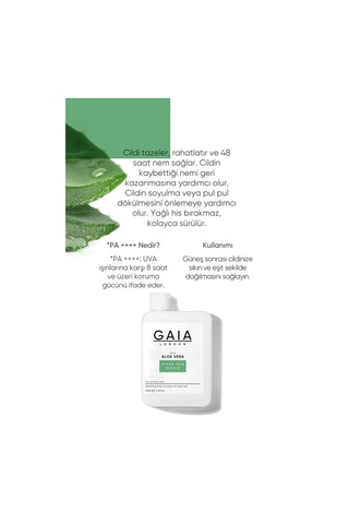 Gaia London Aloe Veral İçerikli Güneş Sonrası Jel Krem 100 ML