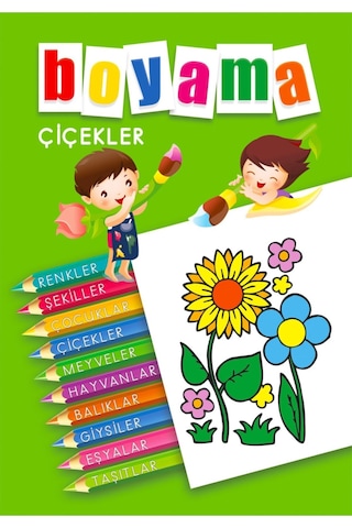 Boyama Kitabı Renkler,şekiller 10 Kitap