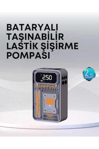 Bet's 150 Psı Kablosuz Dijital Ekranlı Taşınabilir Araç Lastik Pompası