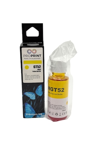 Proprint Hp Gt52xl-m0h56ae Sarı Uyumlu Mürekkep 100 Ml 6,000 Sayfa 750 790