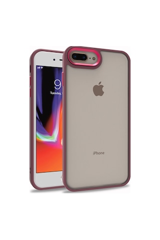 Zore Apple Uyumlu iPhone 8 Plus Kılıf Flora Kapak - Lila Lila