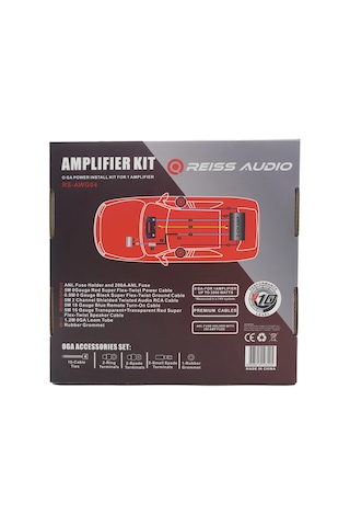 Reiss 0ga Amfi Kablo Seti Kaliteli Reiss Rs-awg04 Profesyonel Anfi Kablosu Seti 0ga