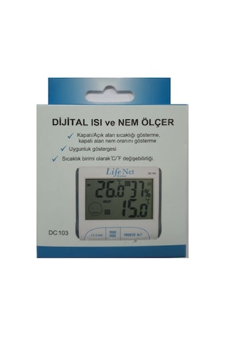 Life Net Dc103 Çocuk Odası Isı ve Nem Ölçer Dijital Termometre