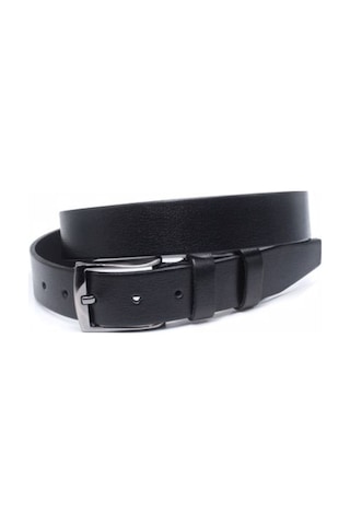 3,5Cm Siyah - Kahverengi 2'Li %100 Manda Derisi Erkek Kot Kemeri Koyu Kahverengi