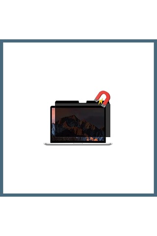 Bezos Apple Macbook Uyumlu Air 13.3 Apple Macbook Uyumlu Manyetik Hayalet Ekran Koruyucu - Siyah Agc