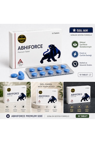 Abhiforce-100 Özel Seri Günlük Erkeklere Özel Takviye Edici Gıda 10 Kapsül