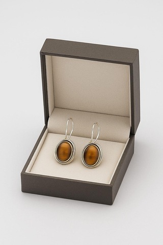 Sarma Serisi Kaplangözü Taşlı El İşi Kadın Otantik Gümüş Küpe Gümüş