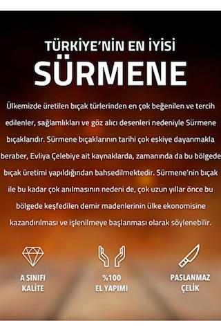 Lazoğlu Sürmene Trabzon 6'lı Mutfak Bıçak  Seti 6'lı Set