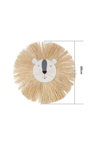 Sones El Yapımı Dokuma Karikatür Aslan Kaplan Hasır Ev Duvar Süsleri Çocuk Odası Giyim Mağazası Aksesuarları Sz-m04