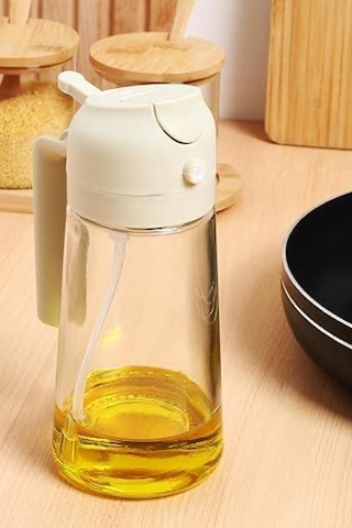 2 Adet 550ml Yeni Nesil Çift Fonksiyonlu Cam Yağdanlık