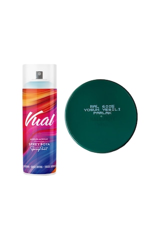 Permolit Vual Akrilik Sprey Boya Yosun Yeşil Parlak 400 Ml - Ral6005 Yosun Yeşili