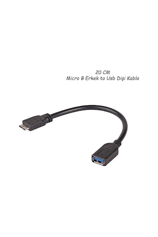 Micro B Erkek To Usb Dişi Kablo - Harici Harddisk Uzatma Kablosu (533634096)