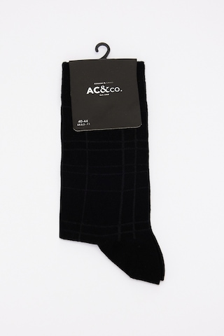 AC&Co / Altınyıldız Classics Erkek Sıyah Desenli Bambu Tekli Çorap Siyah