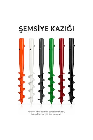Şemsiye Sabitleme Demir Kazık Çok Renkli