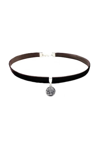 Kahverengi Kadife Galaksi Kolye Ucu Kadın Choker Kolye Renkli 39108425
