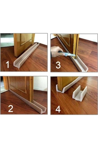 Şeker Portakalım 3 Adet Bej Geçmeli Kapı Altı İzolasyon Süngeri