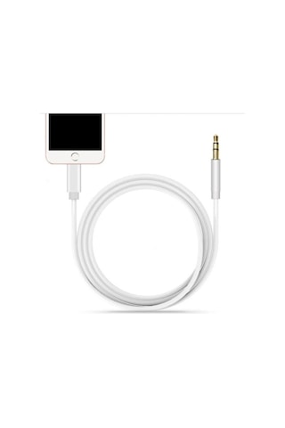 Apple Uyumlu İphone 7 8 X Max 11 12 Pro Lightning To Aux Kablo 1mt Araç Müzik Kulaklık Ses Aux Dönüştürücü