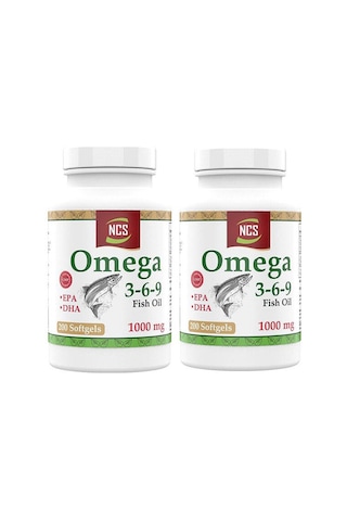 Ncs Omega 3-6-9 Fish Oil 1000 MG 2 Kutu 200 Softgels 2 Kutu