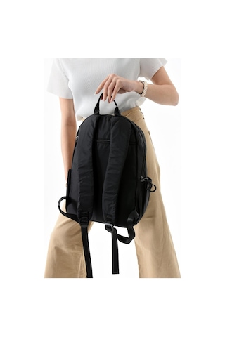 Baginn Unisex Sırt Çantası Paraşüt Kumaş Hafif Çok Cepli Yağmur İtici Kumaş 40 28 Cm 571 Collection Siyah