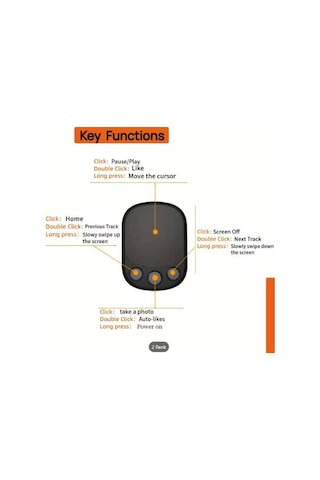 Plentiful Touchcontrol Mini Uzaktan Tiktok Kumandası Siyah