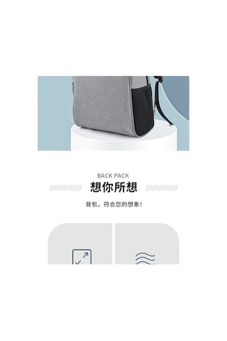 Willowhaven Orta Boy Siyah Günlük Sırt Çantası Oxford Kumaş Siyah