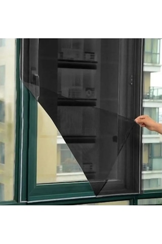 Çift Kanat Yıkanabilir Sökülüp Takılabilir Siyah Sineklik 125x150cm 125 CM - 150 CM