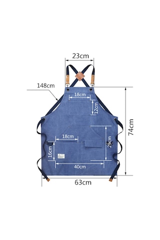Sones Marangoz Elektrikçi Bahçe Ağır Tuval İş Önlüğü, Renk: Haki