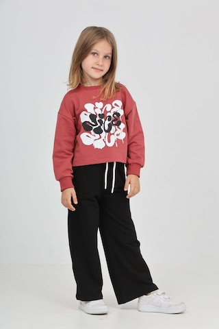 Toontoy Kız Çocuk Nice Baskılı Eşofman Takım Kiremit