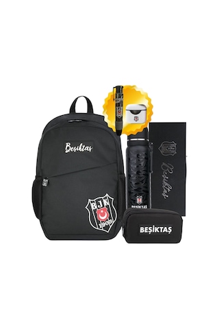 Okul-sırt Çantası , Çift Gözlü Kalem Çantası Lisanslı Bardaklı Çelik Termos Premium Set Mor Mor