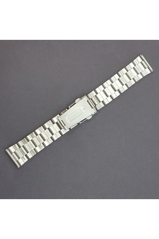 Çelik Metal Kol Saat Kordonu Yandan Basma Anahtarlı 24 Mm (C-03)